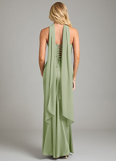 Azazie Sorrel Vestidos de damas de honor Vestido de Salvia Polvorienta de Satén Elástico de Corte Sirena Convertible con Sin tirantes image14