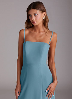 Azazie Wren Vestidos de madrinha de casamento Vestido Bermudas de Chiffon de Linha A com Sem alças image2