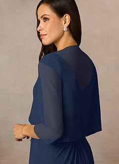 front Azazie Matching Color Fisher Chiffon Wrap