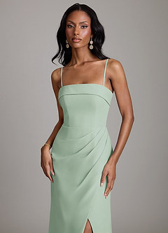 Azazie Aretha Brudepigekjoler En streg Stropløs Chiffon Gulv-længde Kjole image3