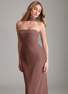 Azazie Lusinda Suknie dla druhen Syrena Zza ramienia Szyfon Do ziemi Sukienka image8