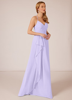 Azazie Dawn Bridesmaid Dresses A-Line Pleated Chiffon Floor-Length Dress image4
