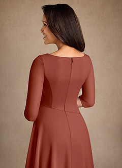 Azazie Durant Mother of the Bride Dresses Auburn A-Line Pleated Chiffon Dress image5