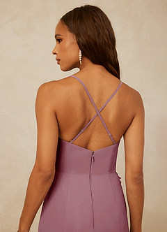 Christian Siriano Bridal for Azazie 1006 Bridesmaid Dresses Vintage Mauve Mermaid Ruched Chiffon Dress image7