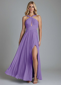 Azazie Hosanna Brautjungfernkleider A-Linie Plissee Chiffon Kleid Tahiti image6