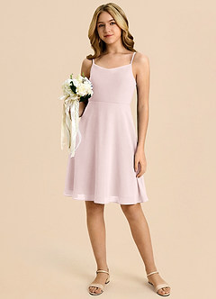 Azazie Shale Klä av A-Line i Chiffong Rosett image5