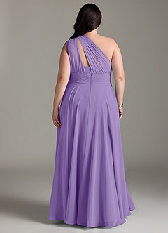 Azazie Charlize Bridesmaid Dresses Tahiti A-Line One Shoulder Chiffon Dress image8