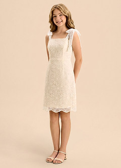 front Azazie Elodie Junior Formal Dress