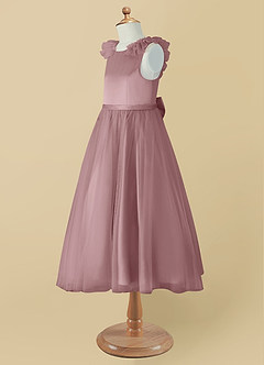 Azazie Dolly Flower Girl Dresses A-Line Bow Tulle Ankle-Length Dress image9