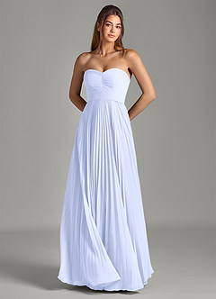 Azazie Chiana Jurken voor bruidsmeisjes Jurk van Chiffon met A-Lijn Strapless Lavendel image3