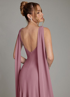 Azazie Essence Bridesmaid Dresses Vintage Mauve Sheath Chiffon Dress image9