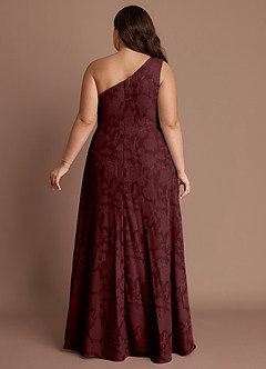 Hermosa Wine One Shoulder Maxi Dress image8