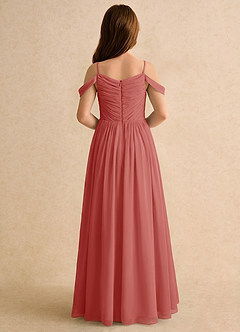 Azazie Chelo Junior Formal Flower Girl Klänningar Klä A-Linje i Chiffong Plisserad image2