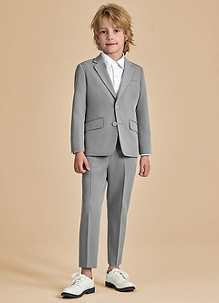front Oliver Niños Gris Traje de 2 piezas