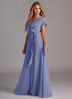 Azazie Lainey Bridesmaid Dresses Lavender A-Line with Pockets Chiffon Dress image5