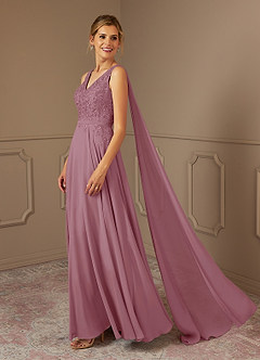 Azazie Joules Mother of the Bride Dresses Vintage Mauve A-Line Sequins Chiffon Dress image3