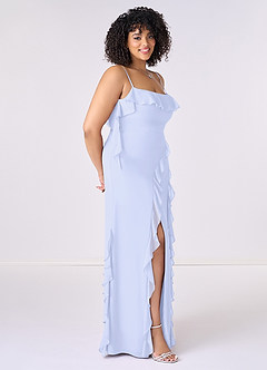 Barbie ♥ Azazie Bridesmaid Dresses Lavender Sheath Bow Chiffon Dress image9
