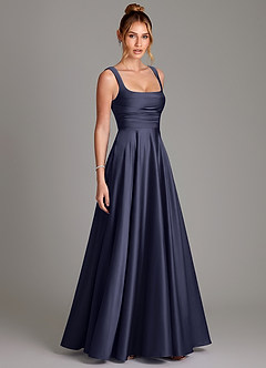 Azazie Azaria Bridesmaid Dresses Stormy A-Line Corset Stretch Satin Dress image4