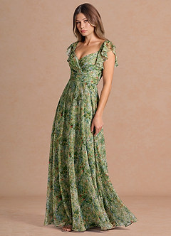 Leilani Green Floral Maxi Dress image4