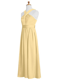 Azazie Jiya Junior Robe Trapèze en Satin extensible Plissée Beurre image7