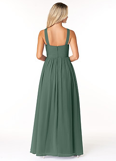 Azazie Elvira Bridesmaid Dresses Sea Moss A-Line Pleated Chiffon Dress image2