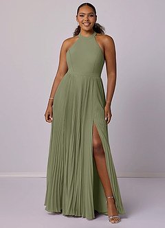 Barbie ♥ Azazie Bridesmaid Dresses Pistachio A-Line Pleated Chiffon Dress image7