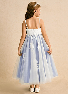 Azazie Coraline Sukienki dla dziewczynek sypiących kwiaty Linia A Koronka Sznurówka Długość kostki Sukienka image2