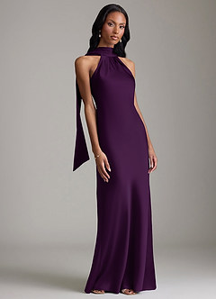 Azazie Cassiana Robes de demoiselle d'honneur Robe Sirène en Satin extensible Plissée Grain De Raisin image6