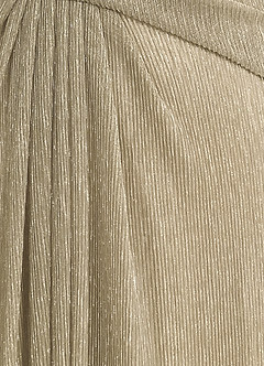 Upstudio Winslow laatste Uitverkoop A-Lijn Jurk van Metalen gaas V-hals geplooid Champagne image6