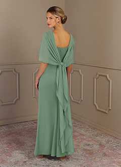 Azazie Dion Mother of the Bride Dresses Matcha Sheath Scoop Stretch Crepe Dress image5
