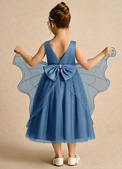 Azazie Pear Flower Girl Dresses Twilight Ball-Gown Bow Tulle Dress image3
