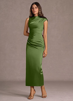 Vestido Verde Oliva Largo Wynnora image5