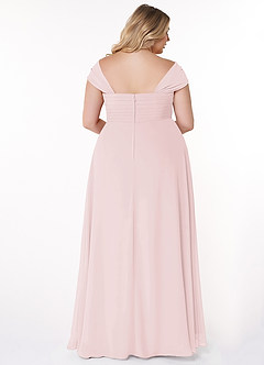Azazie Kaitlynn Abiti da Damigella Abito Convertibile Impero in Chiffon Increspato Rosa Rossore image11