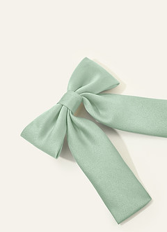 front Girls Satin Bow Hair Clip