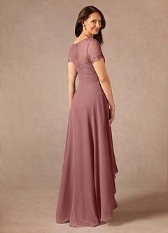 Azazie Polly Mother of the Bride Dresses Desert Rose A-Line Lace Chiffon Dress image2