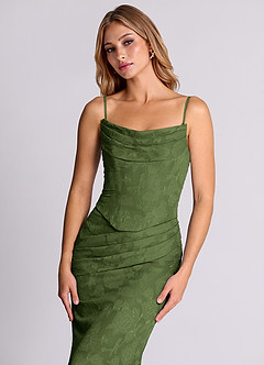 Azazie Sorrel At-home Try On Dresses Black Mermaid Corset Floral Burnout Convertible Dress image7