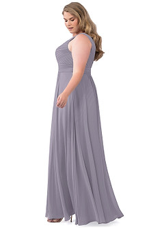 Azazie Pierrette Bridesmaid Dresses Fog A-Line Pleated Chiffon Dress image52
