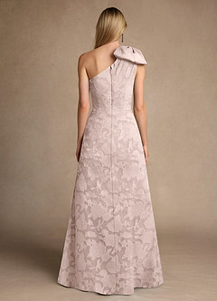 Azazie Easton Mother of the Bride Dresses Blushing Pink Ball-Gown One Shoulder Floral Burnout Dress image2