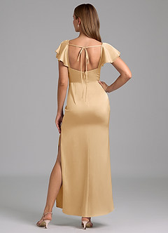 Azazie Demia 신부 들러리 드레스 쉬스 스윗하트 네크라인 스트레치 새틴 발목 길이 드레스 image6