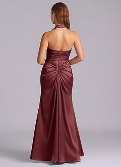 Azazie Destiny Suknie dla druhen Syrena Dekolt w kształcie serca Satyna elastyczna Do ziemi Sukienka image2