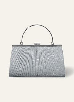 front Glitter Pleated Handbag