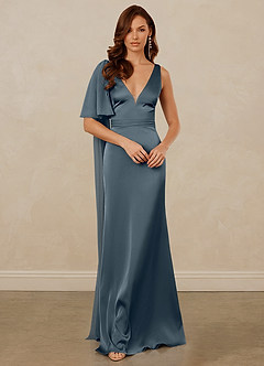 Christian Siriano Bridal for Azazie 1011 Bridesmaid Dresses Twilight Mermaid Bow Stretch Satin Dress image3