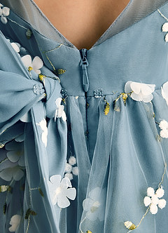 Azazie Elowen vestidos de niña de las flores Vestido Bermudas de Encaje de Línea A con Escote corazón image7