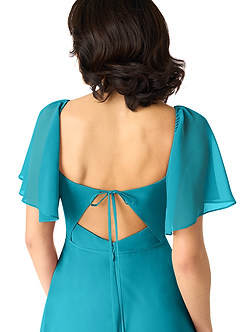Azazie Chloe Bridesmaid Dresses Jade A-Line Sweetheart Neckline Chiffon Dress image3