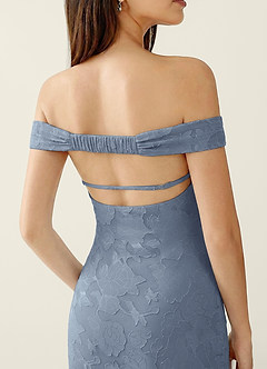 Golengy Pó Azul Vestido de baile Jacquard image5