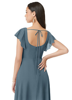 Azazie Bondi Bridesmaid Dresses Twilight A-Line Ruched Chiffon Dress image2