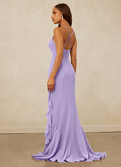 Christian Siriano Bridal for Azazie 1006 Bridesmaid Dresses Lilac Mermaid Ruched Chiffon Dress image2