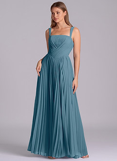 Azazie Mina Bridesmaid Dresses Bermuda A-Line Pleated Chiffon Dress image1