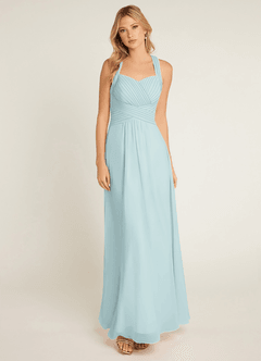 Azazie Claudia Bridesmaid Dresses Mist A-Line Sweetheart Neckline Chiffon Dress image1
