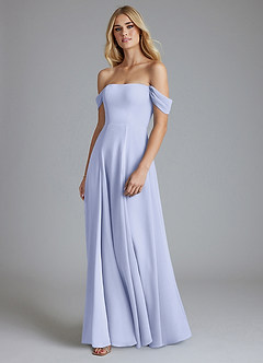 Azazie Seriana Brudtärnklänningar Klä av A-Linje i Chiffong Av axeln Lavendel image1